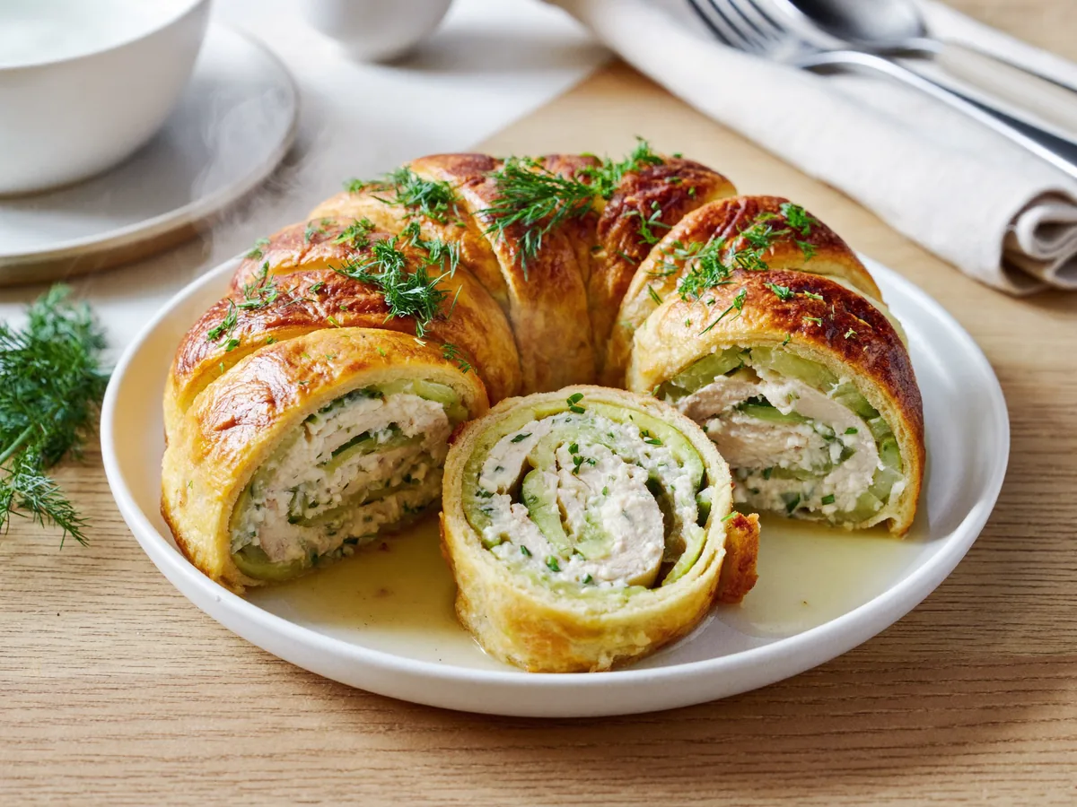 Рулетики из кабачков с куриной грудкой