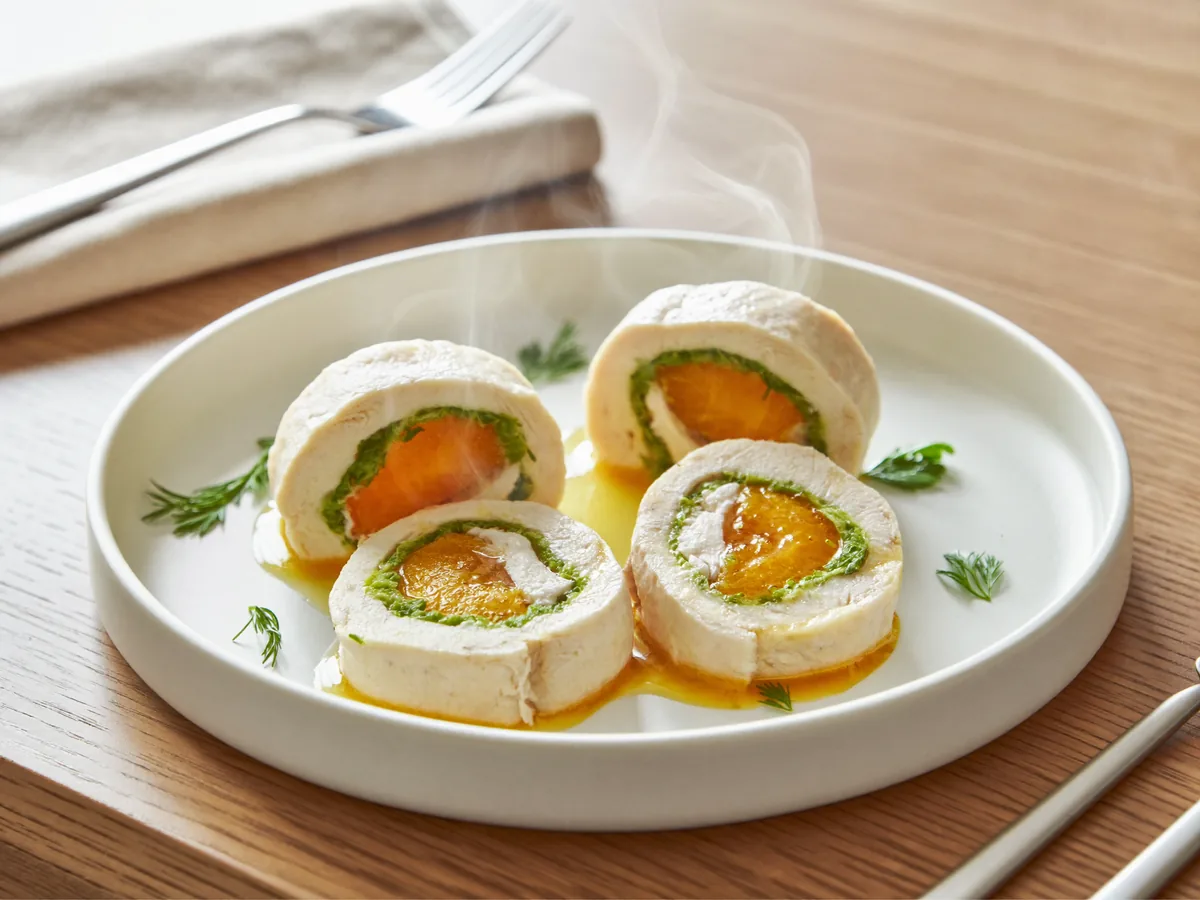 Рулетики из куриного филе с начинкой в духовке