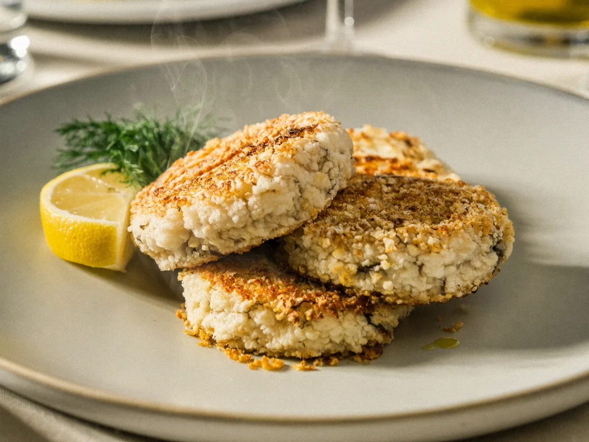 Рыбные котлеты с сыром и грибами