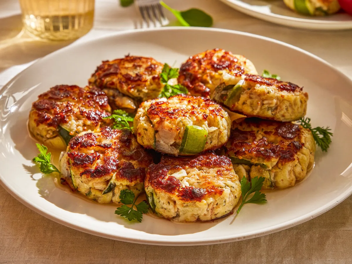 Рыбные котлеты с творогом и кабачками