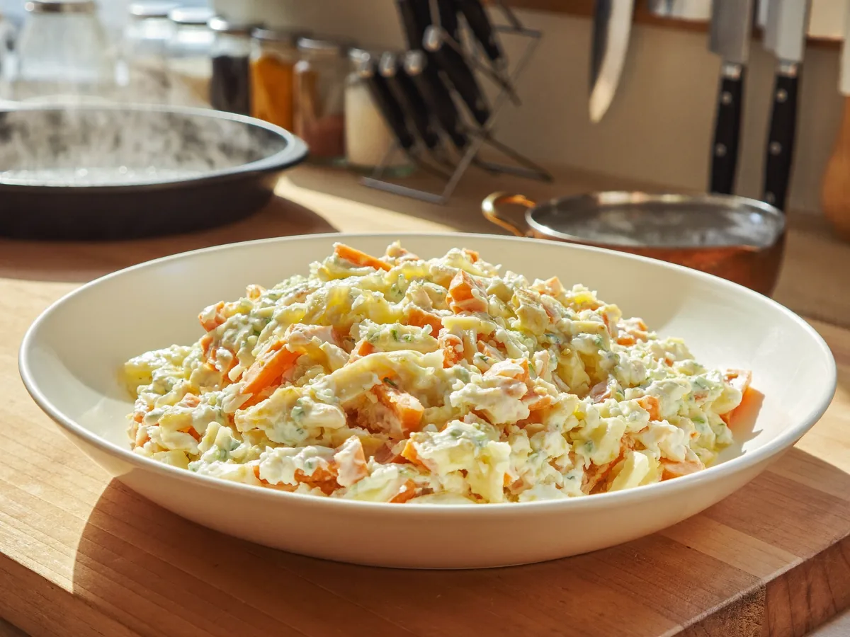 Салат Рыжик с морковью и сыром классический