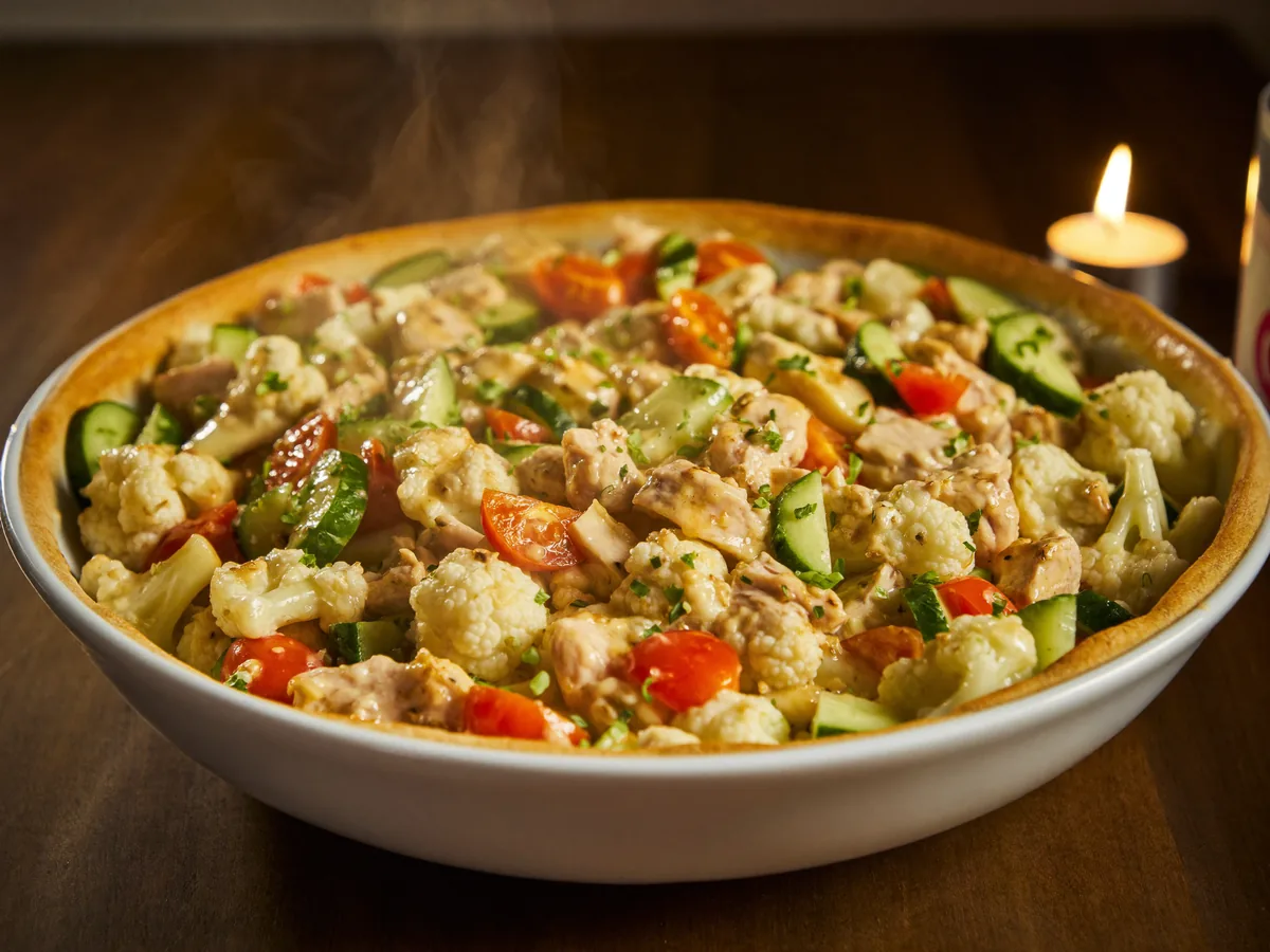 Салат с курицей и цветной капустой