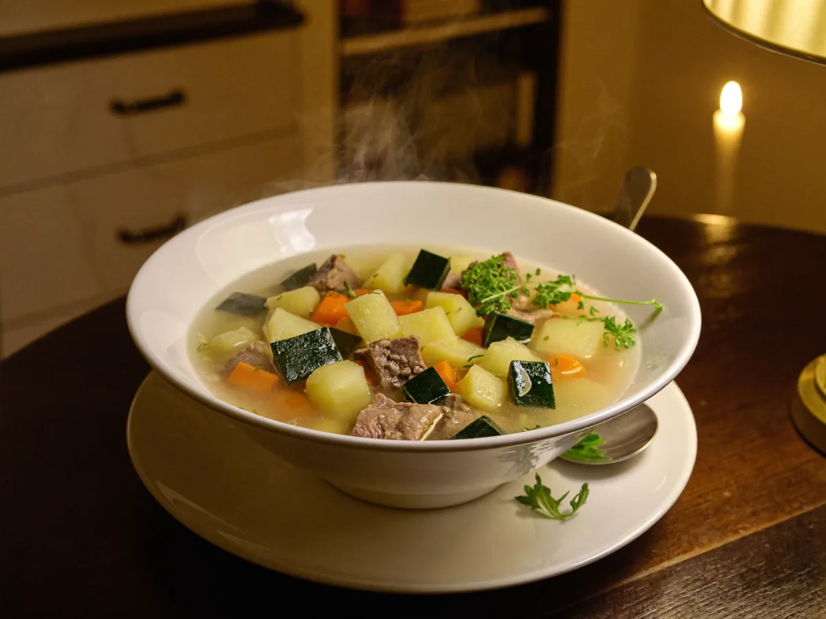 Щавелевый суп на мясном бульоне