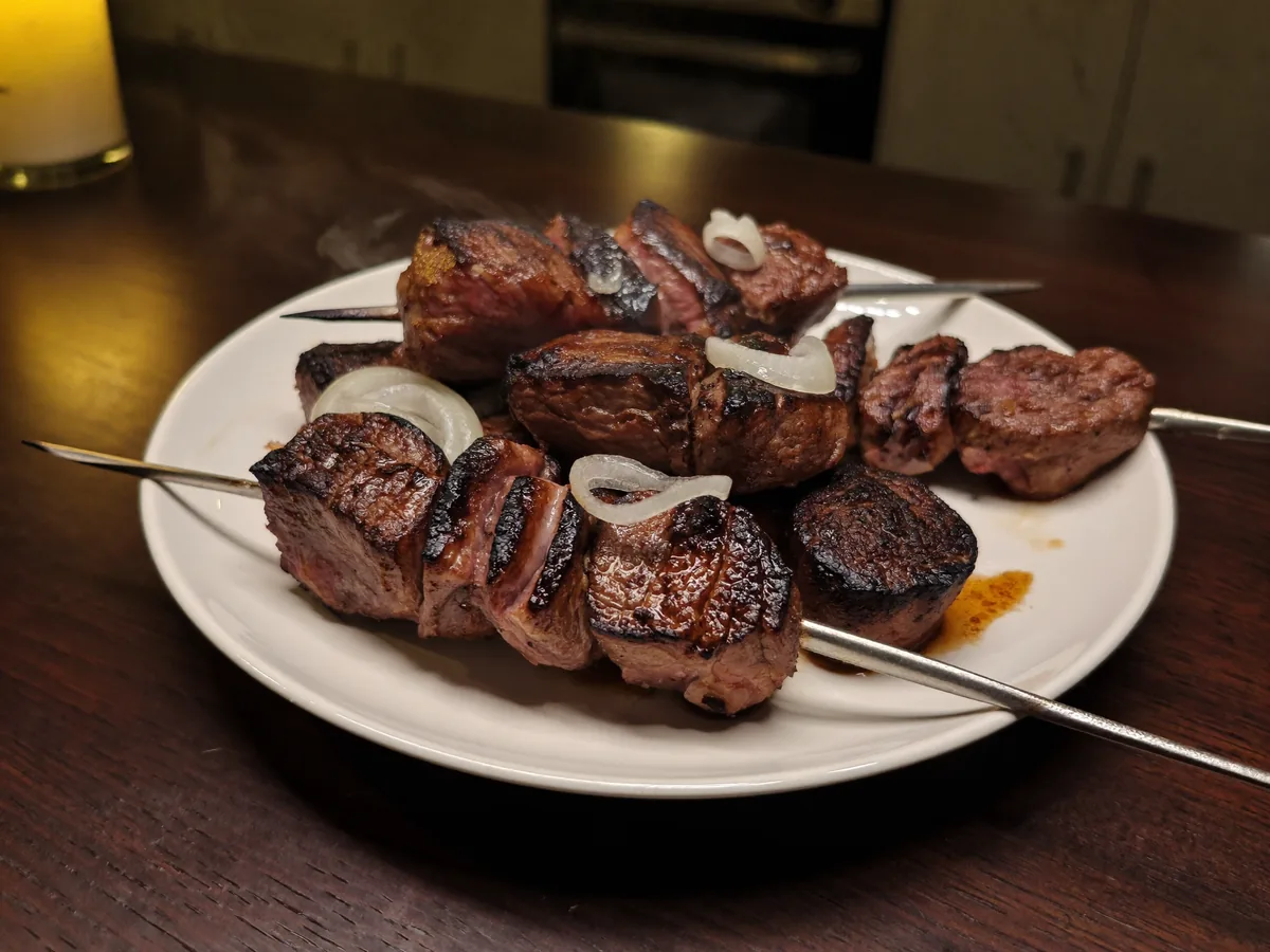 Шашлык из говядины с уксусом