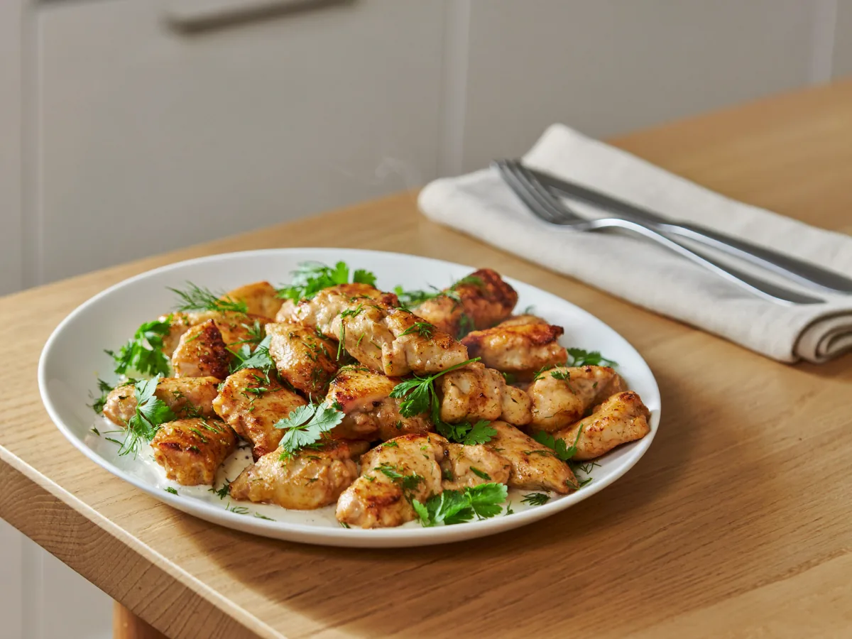 Шашлык из курицы с кинзой
