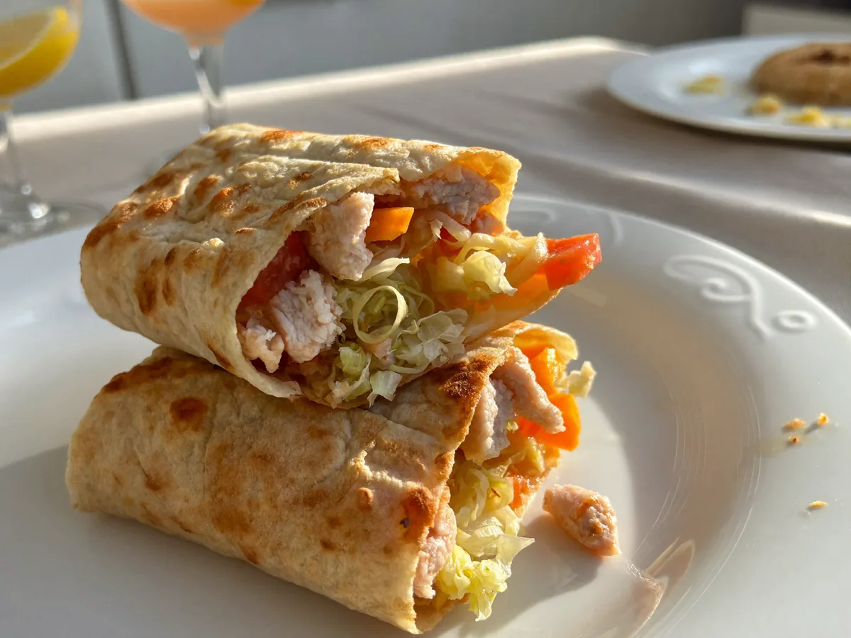 Шаурма с курицей и пекинской капустой