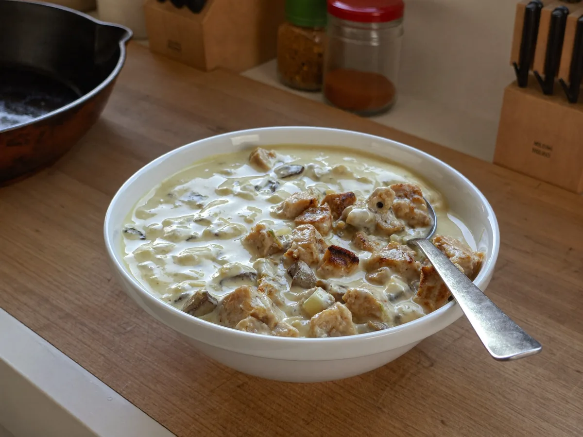 Сливочная подлива из курицы