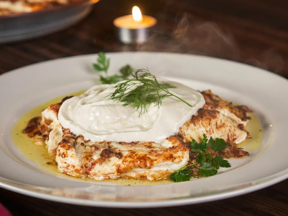 Слоеная картошка с курицей