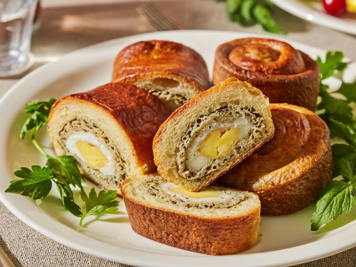 Слоеные рулетики с маком