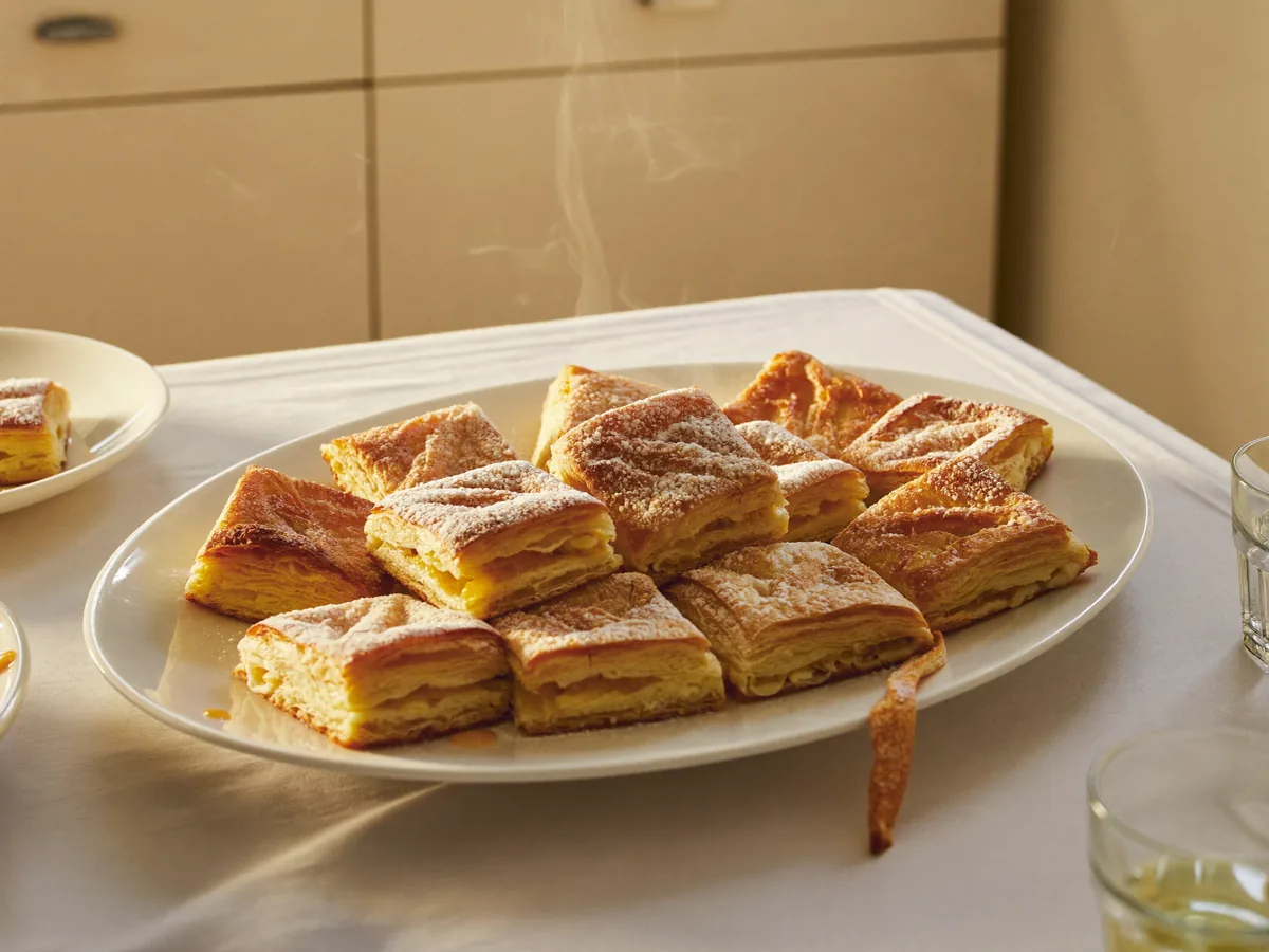 Слойки с творогом и лимоном