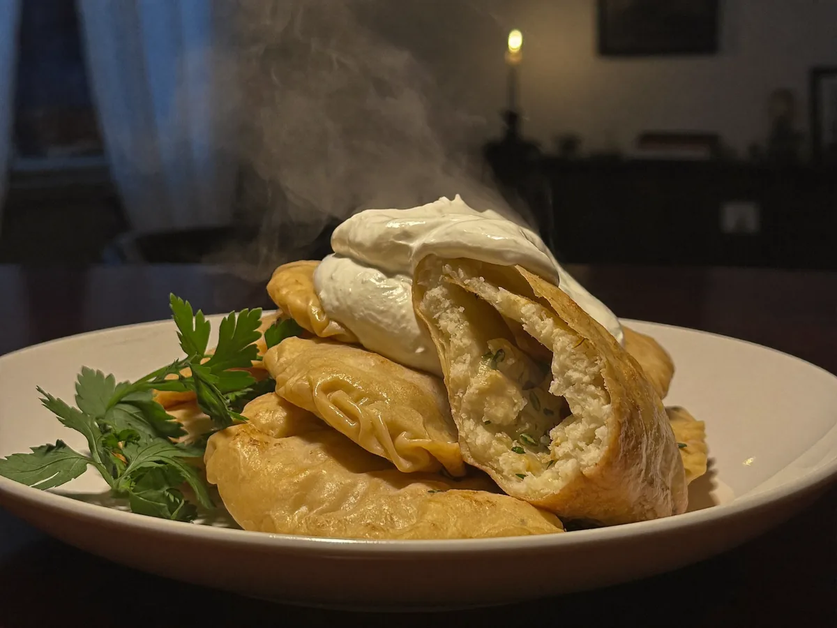 Сметанные лепёшки без дрожжей в духовке
