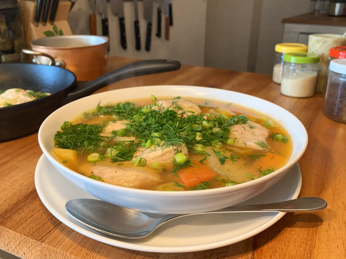Суп из кабачков и курицы