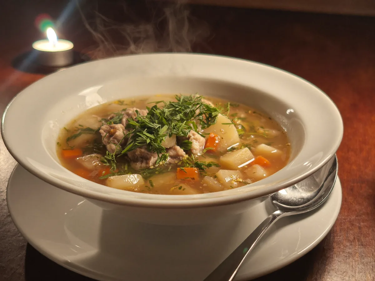 Суп картофельный с курицей