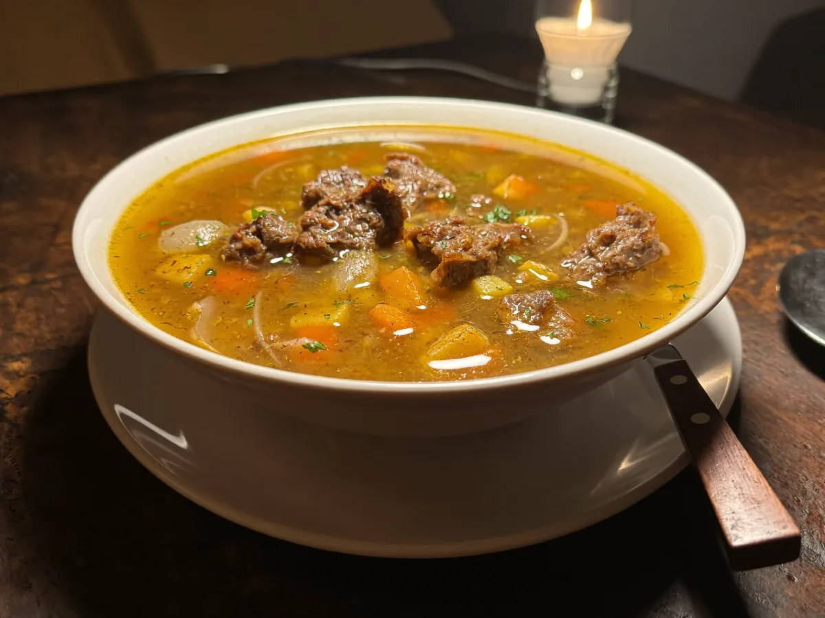 Суп с фаршем и кукурузой