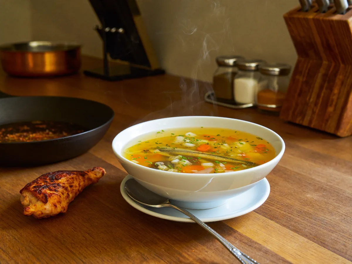Суп с курицей и кукурузой