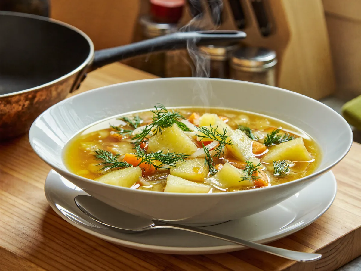 Суп с тушенкой и картошкой