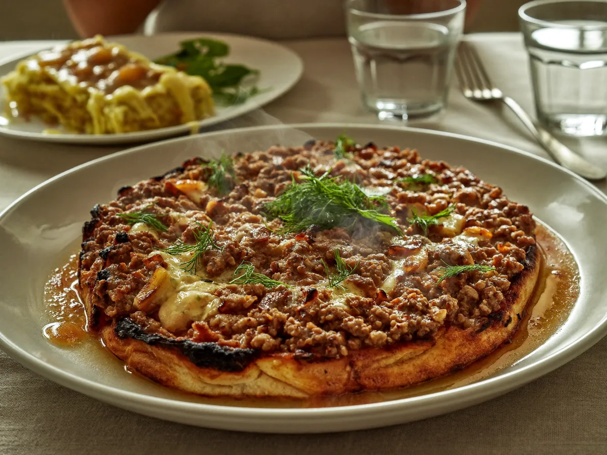 Сушки с фаршем в духовке с сыром