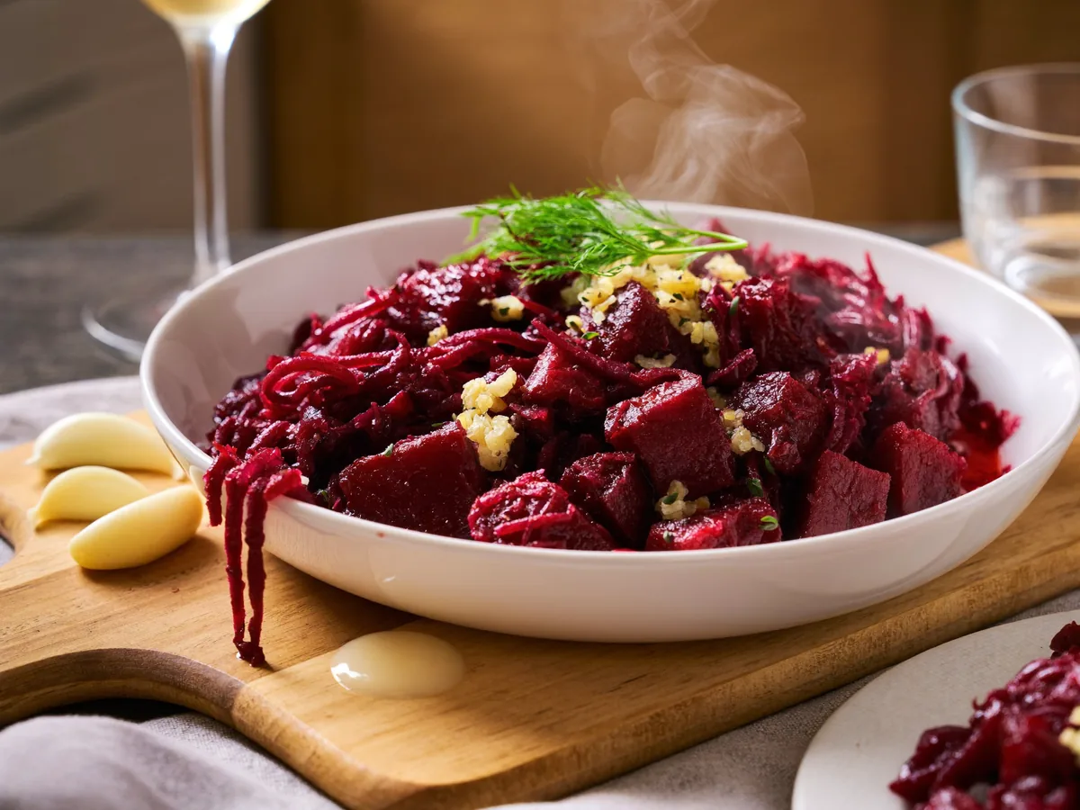 Свекла с сыром и орехами (закуска)