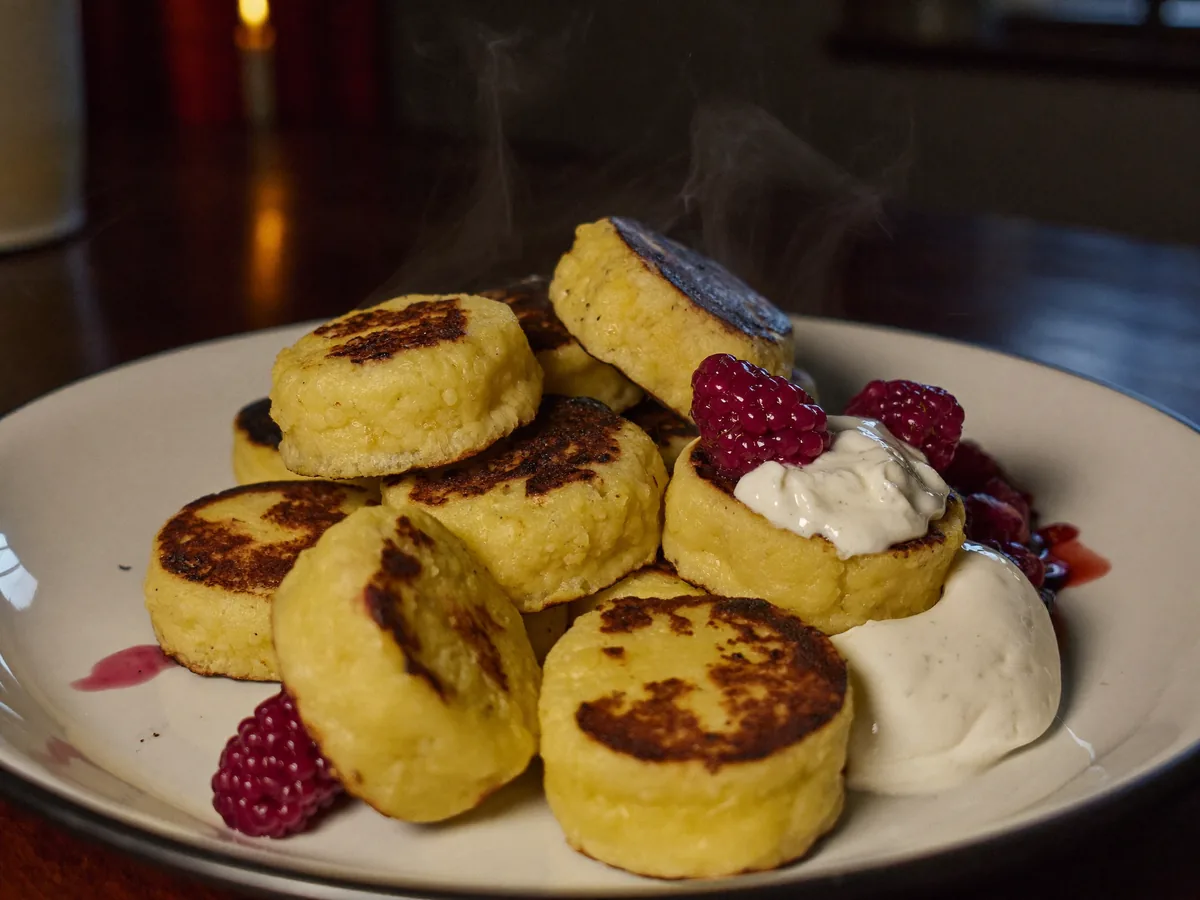 Сырники с вареной сгущенкой