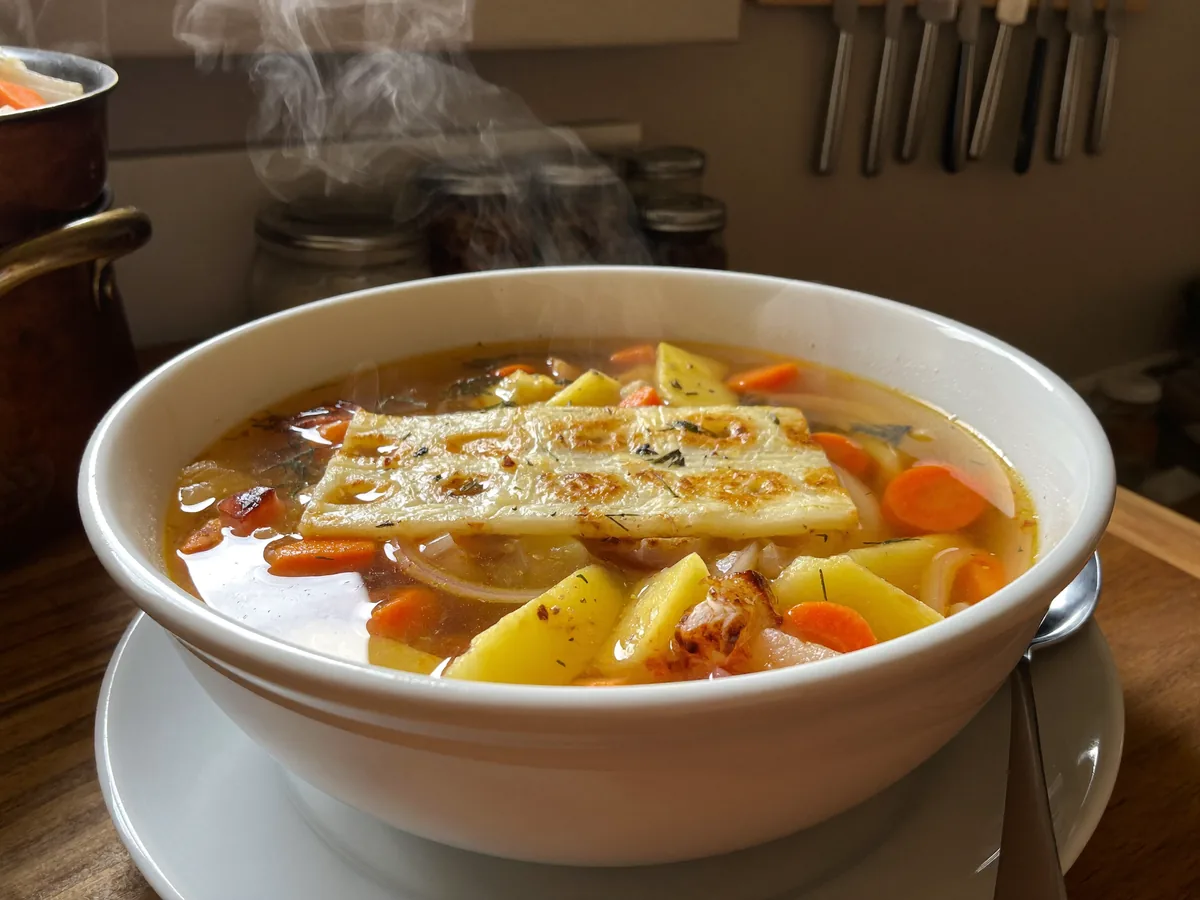 Сырный суп с крапивой