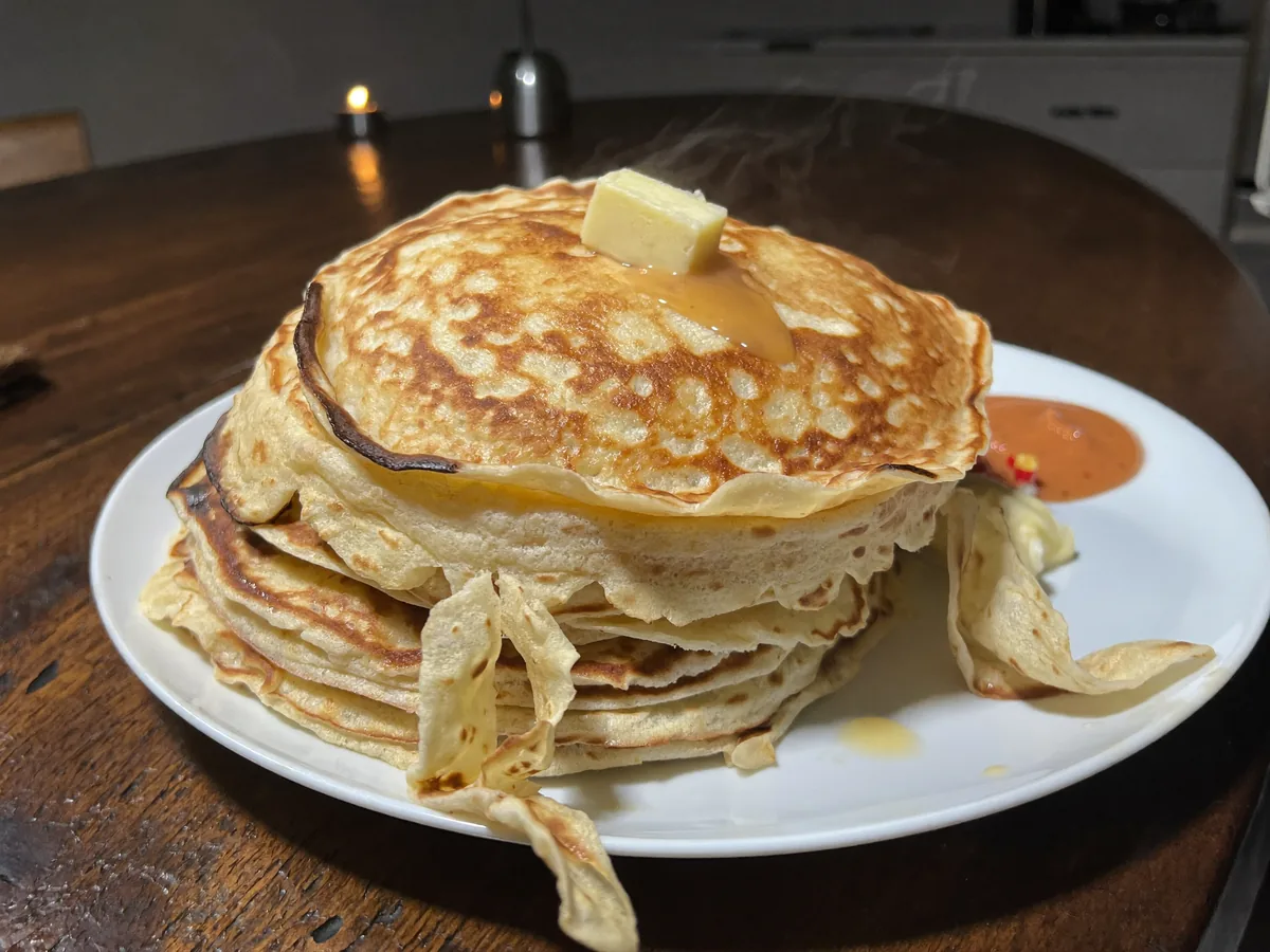 Тонкие блины с дырочками (с крахмалом)
