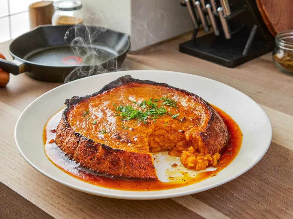 Тыква запечённая в духовке кусочками