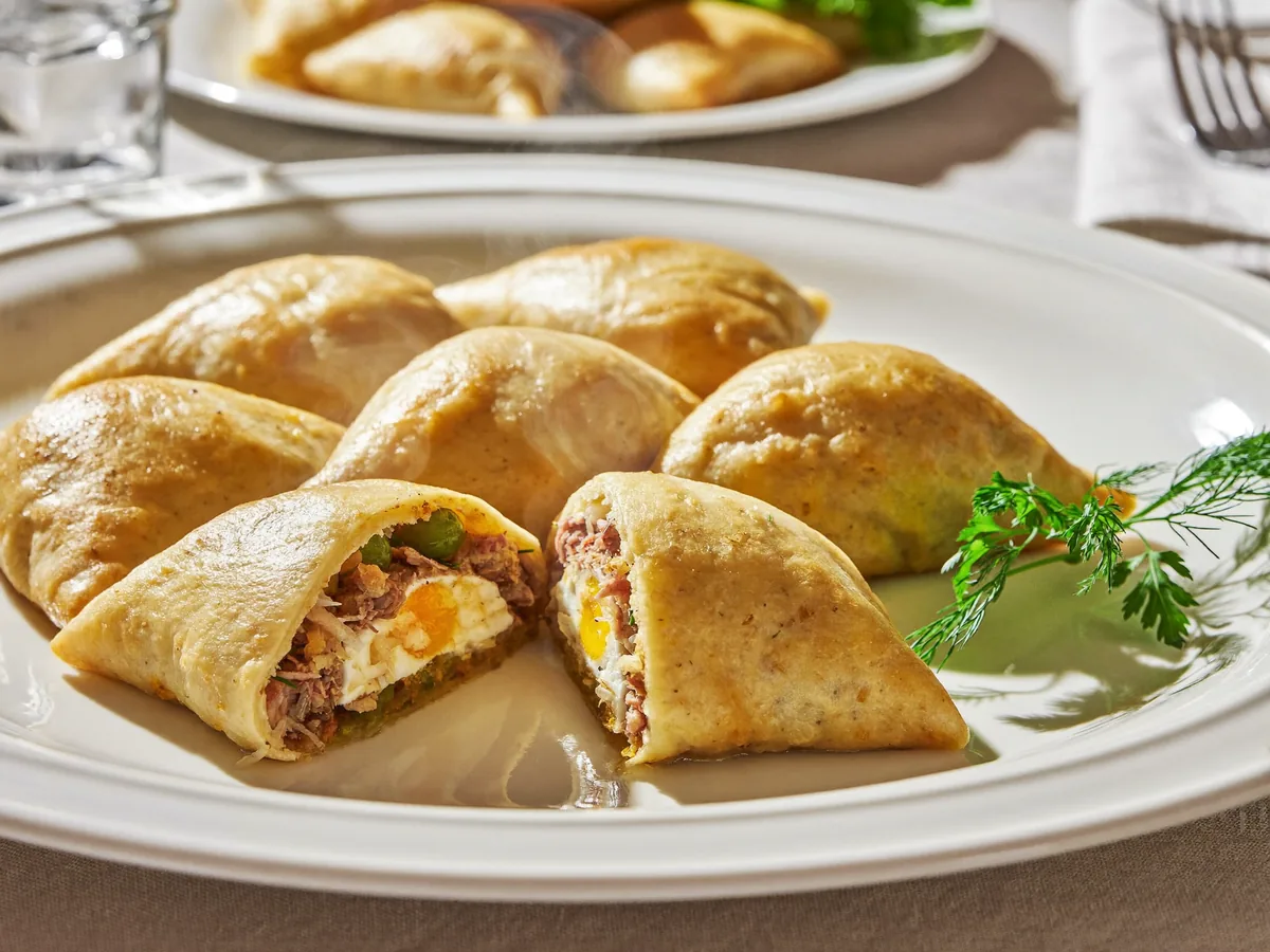 Вареники с капустой и фаршем