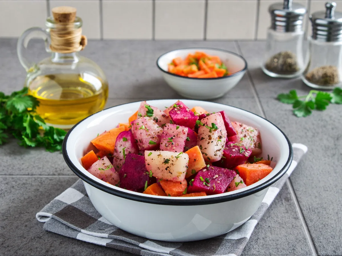 Винегрет с корейской морковкой