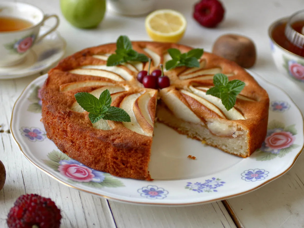 Яблочный пирог из рисовой муки на кефире ПП