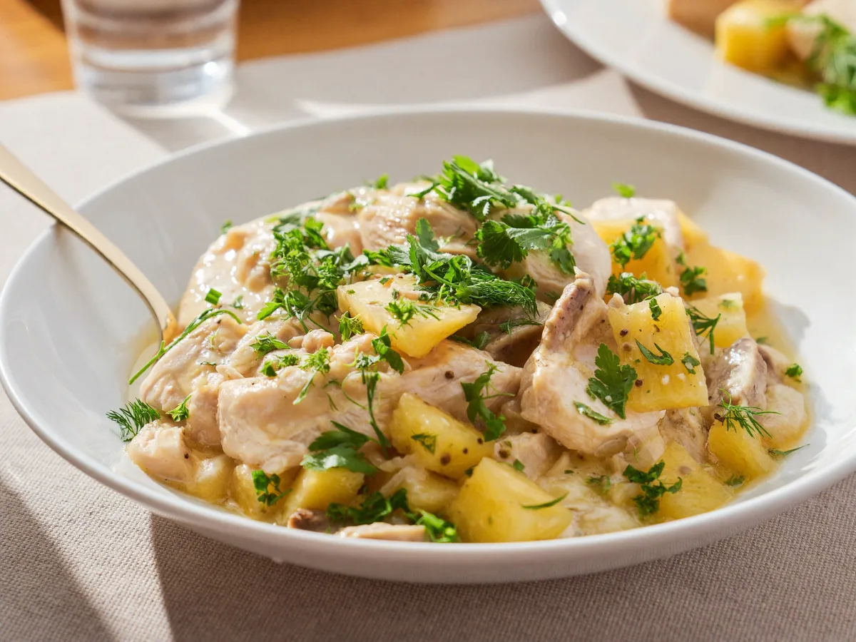 Закусочный торт с куриной грудкой и грибами