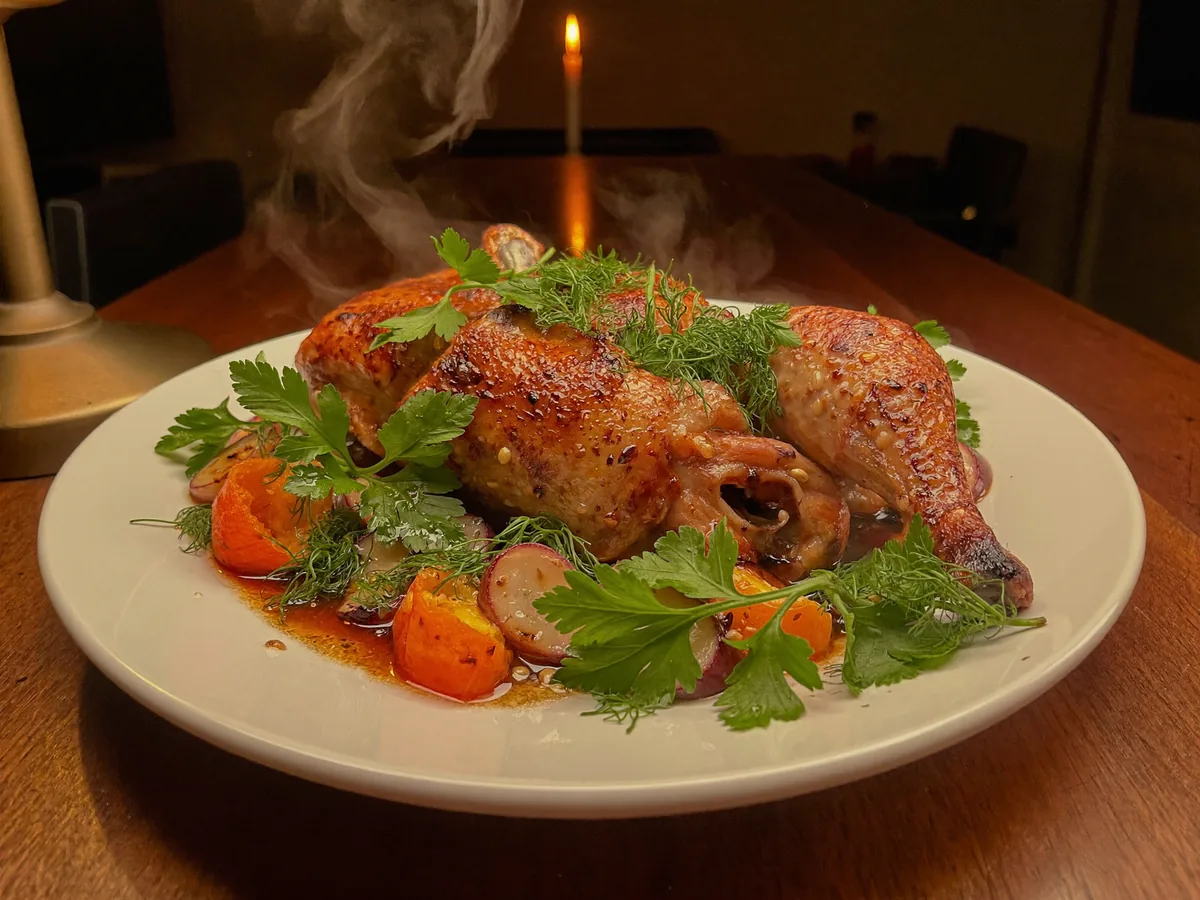 Запеченная курочка в духовке
