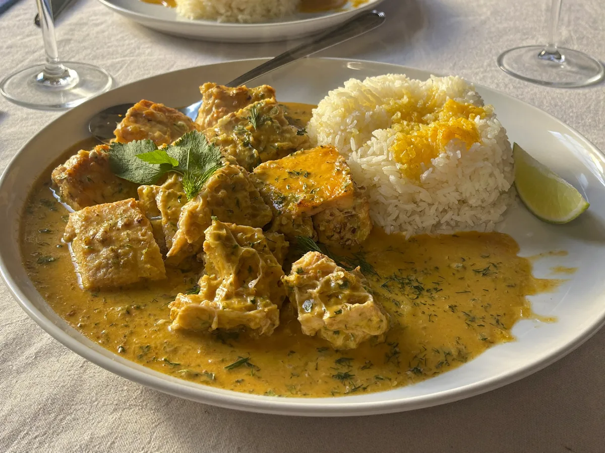 Зеленое карри с курицей по-тайски