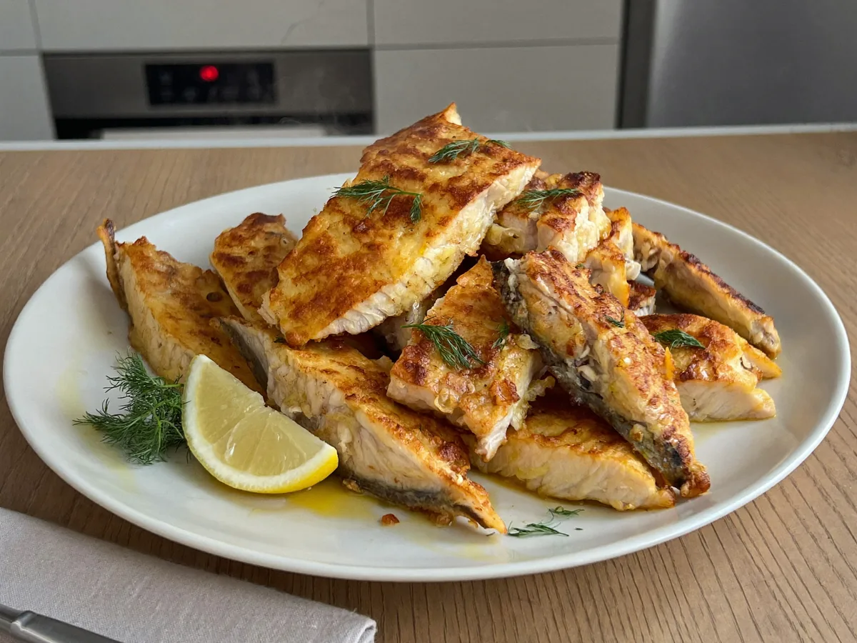 Жареная кожа лосося