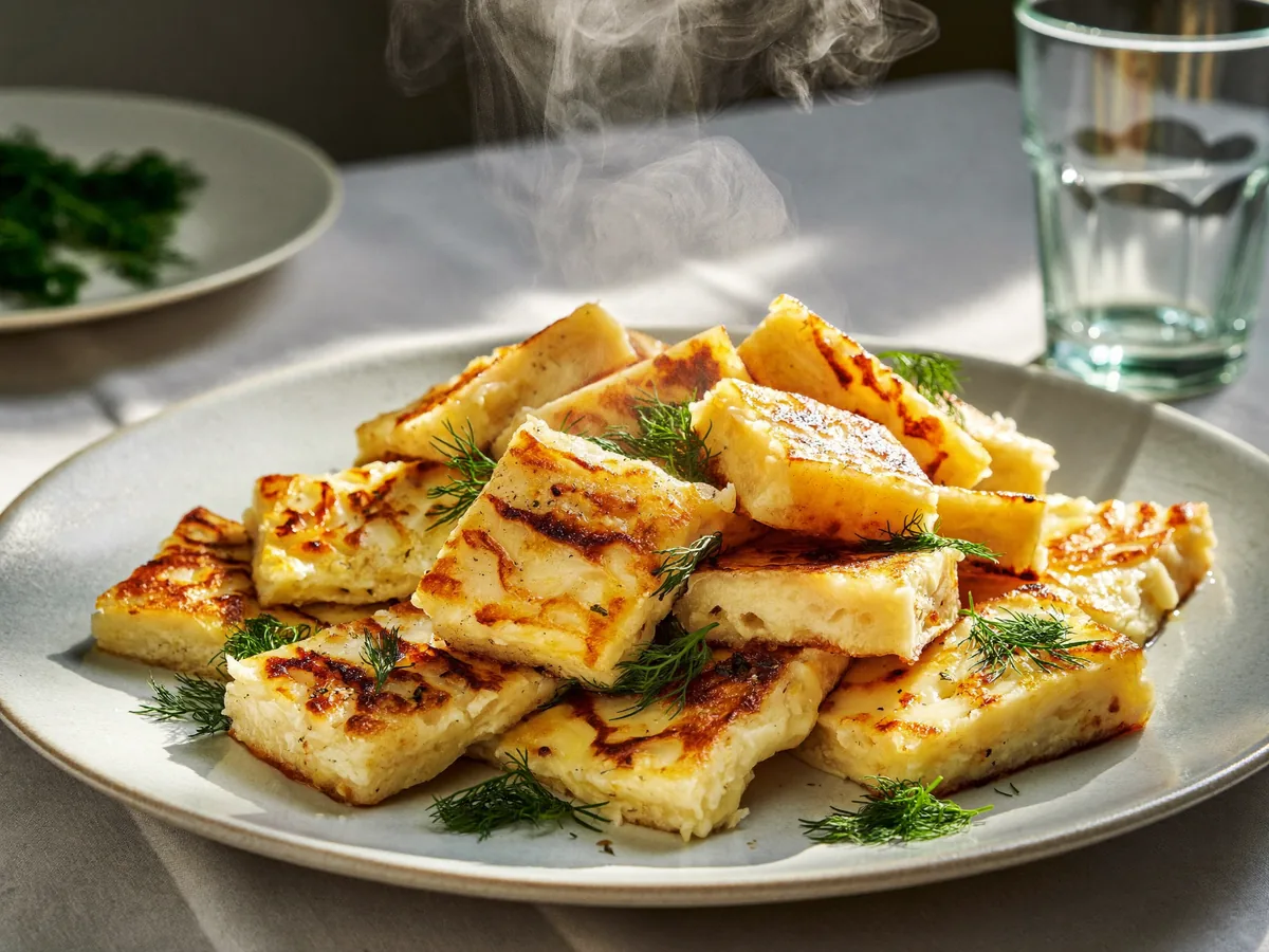 Жареный адыгейский сыр хрустящая корочка и нежная текстура
