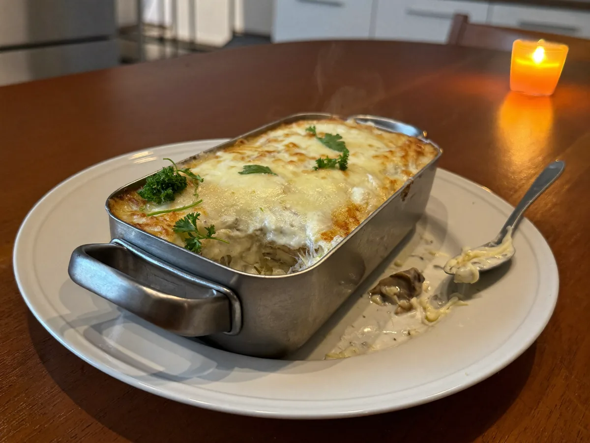Жульен с курицей и подосиновиками