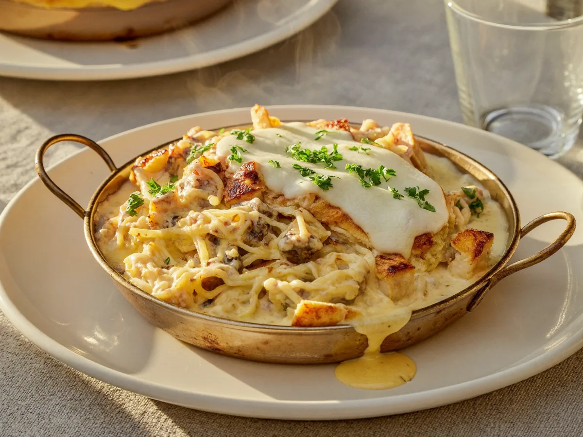Жульен с маринованными грибами