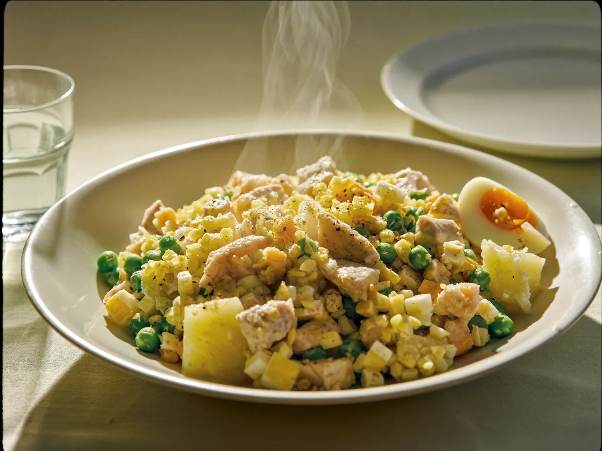 Зимний салат с курицей
