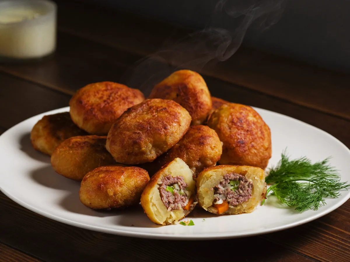 Зразы картофельные с капустой